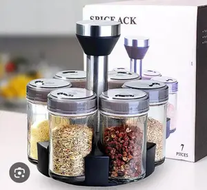 360 Degrees Rotating Spices Rack With 6 Bottles
