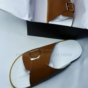 Handmade Leather Slide Slippers, Quality Pedro Slide Footwear