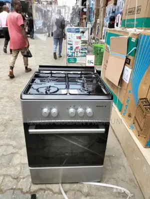 Maxi Gas Cooker 50x50 4 Burner Basic Black Grey