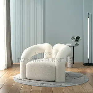 New Modern Fluppy Fabric Single Sofa Chair