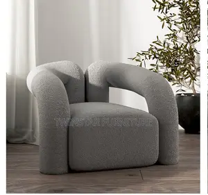 New Modern Fluppy Fabric Single Sofa Chair