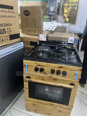 Maxi 60 * 60 Standing Wooden Front Gas Cooker ( 3 + 1 )