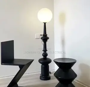 Modern Nordic Black Resin Floor Designer Light