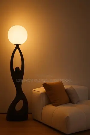 High End Living Room Cabinet Art Ornament Floor Lamp