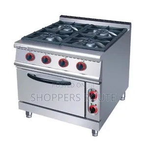 Commercial Gas Range With Oven - 4 Burner