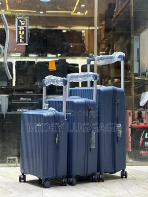 Set of 3 Rubber Luggage Boxes And