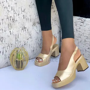 Women's Block Heel Slingback Sandals. Sizes 37-42. #Den.
