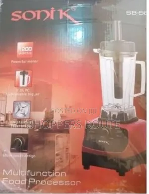 Sonik Heavy-Duty Electric Blender+Food Processor Sb 566
