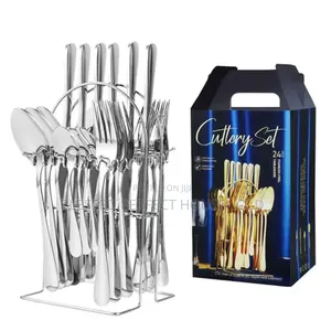 24pcs Quality Sliver Cuttery Set