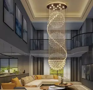 Modern Spiral Led Crystal Chanderlier Light
