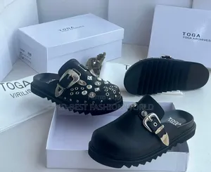 Black Designer Half Shoe