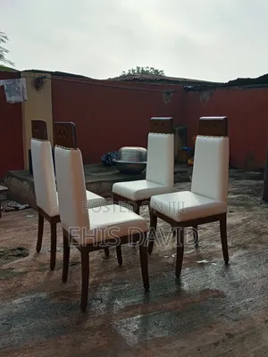 Pure Mahogany Red Wood 4 Man Dining Room Chairs