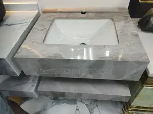Ceramic Marble Cabinet With Mirror Light.