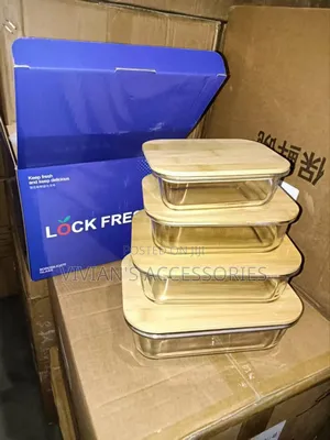 Lock Fresh Glass Storage Bowl With Bamboo Lid