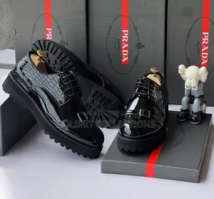 Patent Leather Prada Derby Shoe