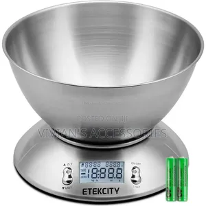 Stainless Steel Digital Kitchen Scale With Removable Bowl