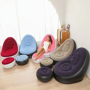 Portable Inflatable Sofa Chair With Footrest