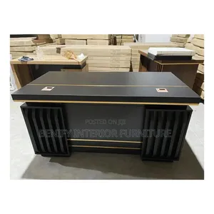 1.4 Meter Black Office Table