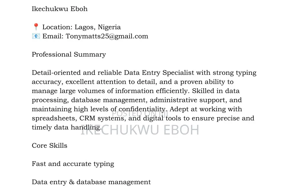 Data Entry Job