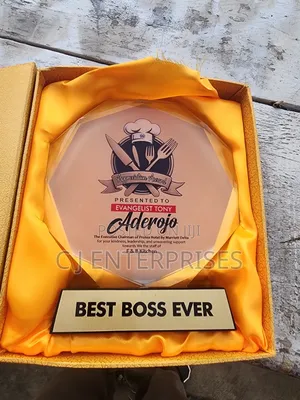 Crystal Award Plaque H908