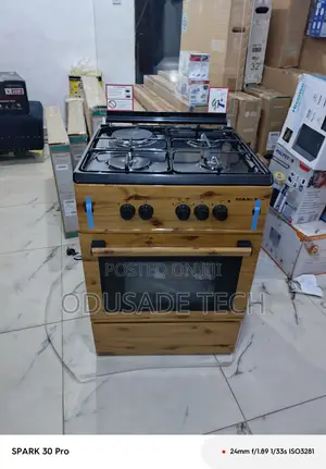 Maxi 60x60 Wood Finish Gas Cooker 3+1 Burners