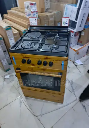 Maxi Gas Cooker 60cm Wood Color 3+1 Burners