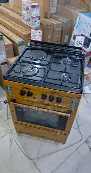 Maxi Gas Cooker 60x60cm Wood Finish 3+1