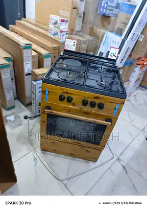 Maxi 3+1 Gas Cooker 60x60 Wood Finish
