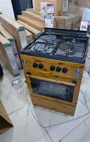 Maxi Gas Stove 3+1 Burners Wood Finish 60cm