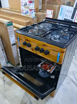 Maxi 60cm Gas Stove 3+1 Burners Wood Tone