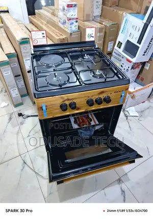 Maxi 60x60 Wood Tone Gas Stove 3+1 Burners