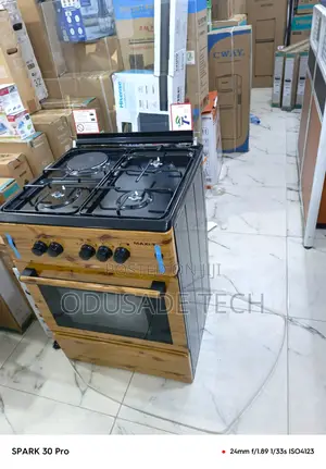 Maxi Gas Cooker Wood Tone 60x60 3+1