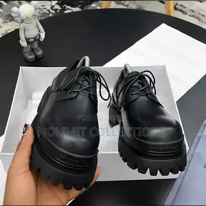 Balenciaga Thick Soled Leather Derby Shoes