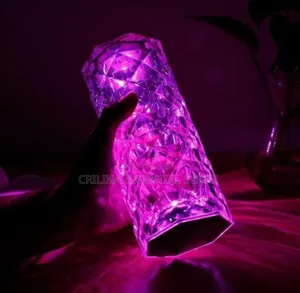 16 Lights Rechargeable Touch-Pad Rose Diamond Table Lamp