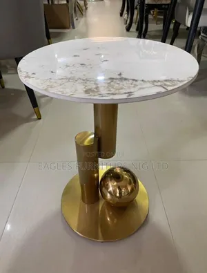 Luxury and Unique Coffee Table With Golden Leg