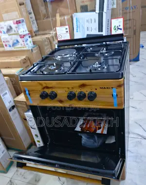 Maxi 60cm Wood-Look Gas Stove With 3+1 Burners