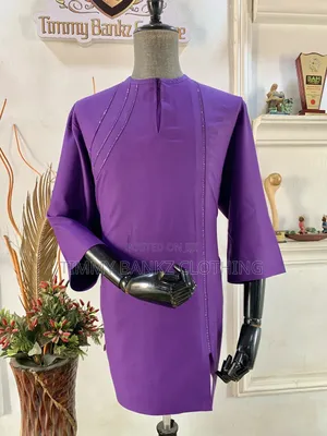 Men's Stoned Purple Kaftan/Senatorial Wear