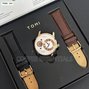 Tomi Double Strap Leather Watch