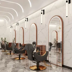 Gold Frame High End Barbershop Mirrors