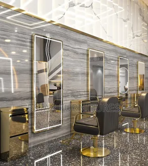 Modern Led Salon Mirrors for Hair Stations - Elegant Barber Station