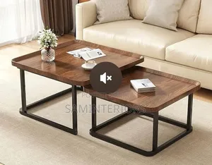 Simple Contemporary 2in1 Wood Top Center Table