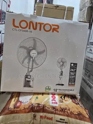 18" Lontor Rechargeable Standing Fan Water Mist Fan