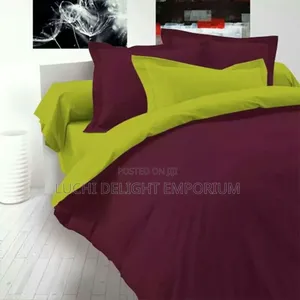 Beautiful Beddings Plain Mix Duvet Bedsheet Pillowcase 6x6 Set