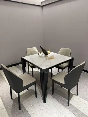 Portable Marble Top Dining Set