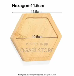 3-piece Hexagon Bamboo Tray Set