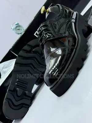 Givenchy Thick Soled Patent Leather Derby Shoe