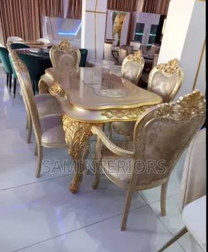 Executive Royal Dining Set With Arm Chairs for Boss and Madam