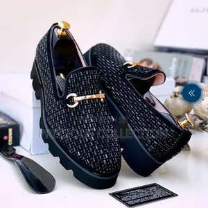 Versace All Stoned Black Cooperate Shoe