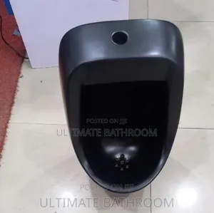 105b Matte Black Wall Mounted Urinal Bowl