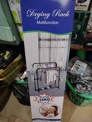 Double Pole Rack Cloth Hanger Storage 35kg